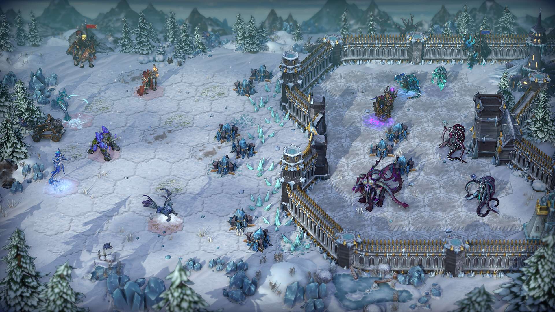 Heroes of Might and Magic: Olden Era town screen gameplay