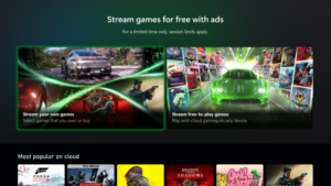 Xbox Tests Free Ad-Supported Game Streaming for Insiders