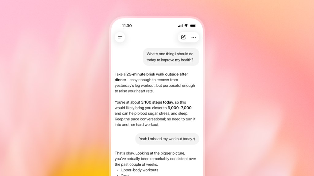 Health in ChatGPT Rolls Out to U.S. Users