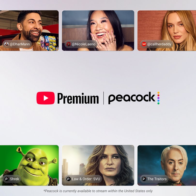 YouTube Premium Will Bundle Peacock Starting in Early 2027