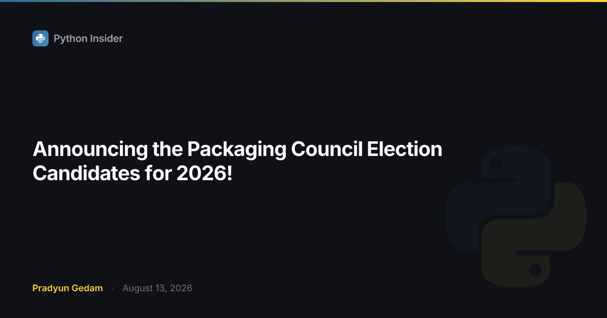 17 nominees run for 5 Python packaging council seats