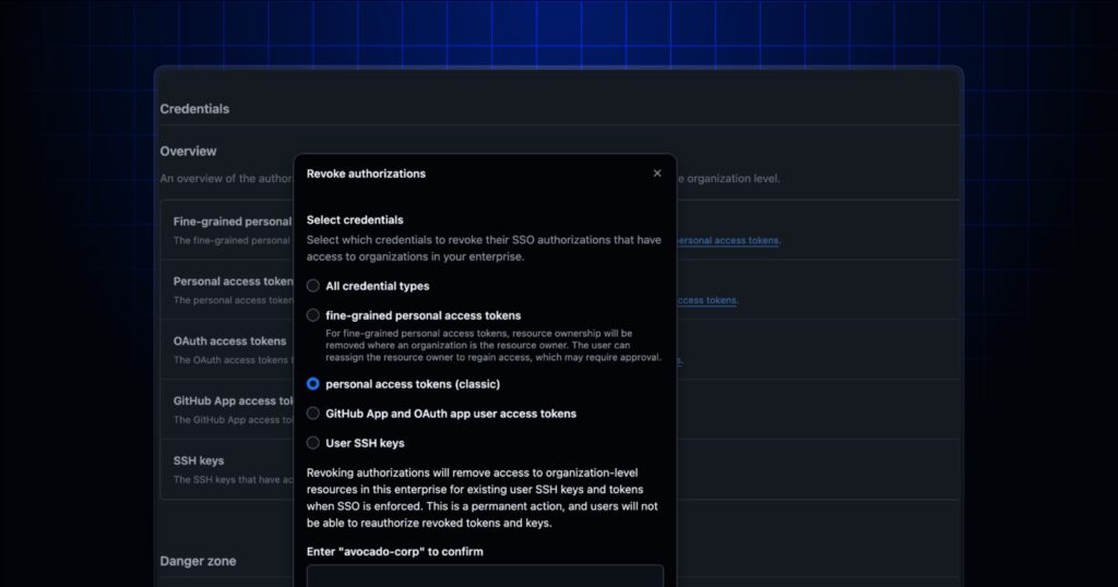 GitHub lets admins revoke credentials by type