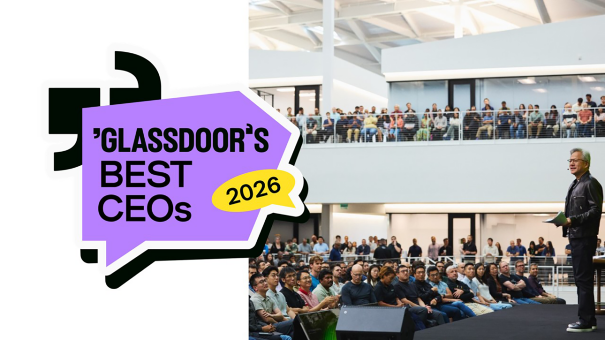 Jensen Huang named Glassdoor’s top CEO of 2026