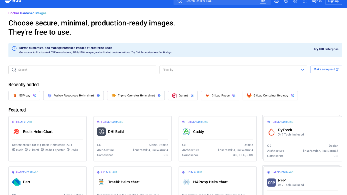 Docker pushes a zero-CVE default across its images