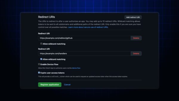 GitHub OAuth apps get refresh tokens and 10 redirect URIs