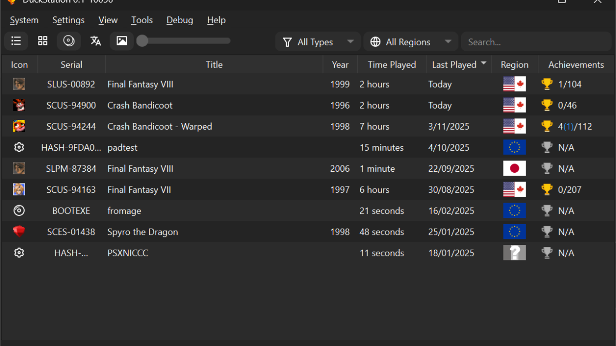 DuckStation PS1 emulator update fixes capture and UI